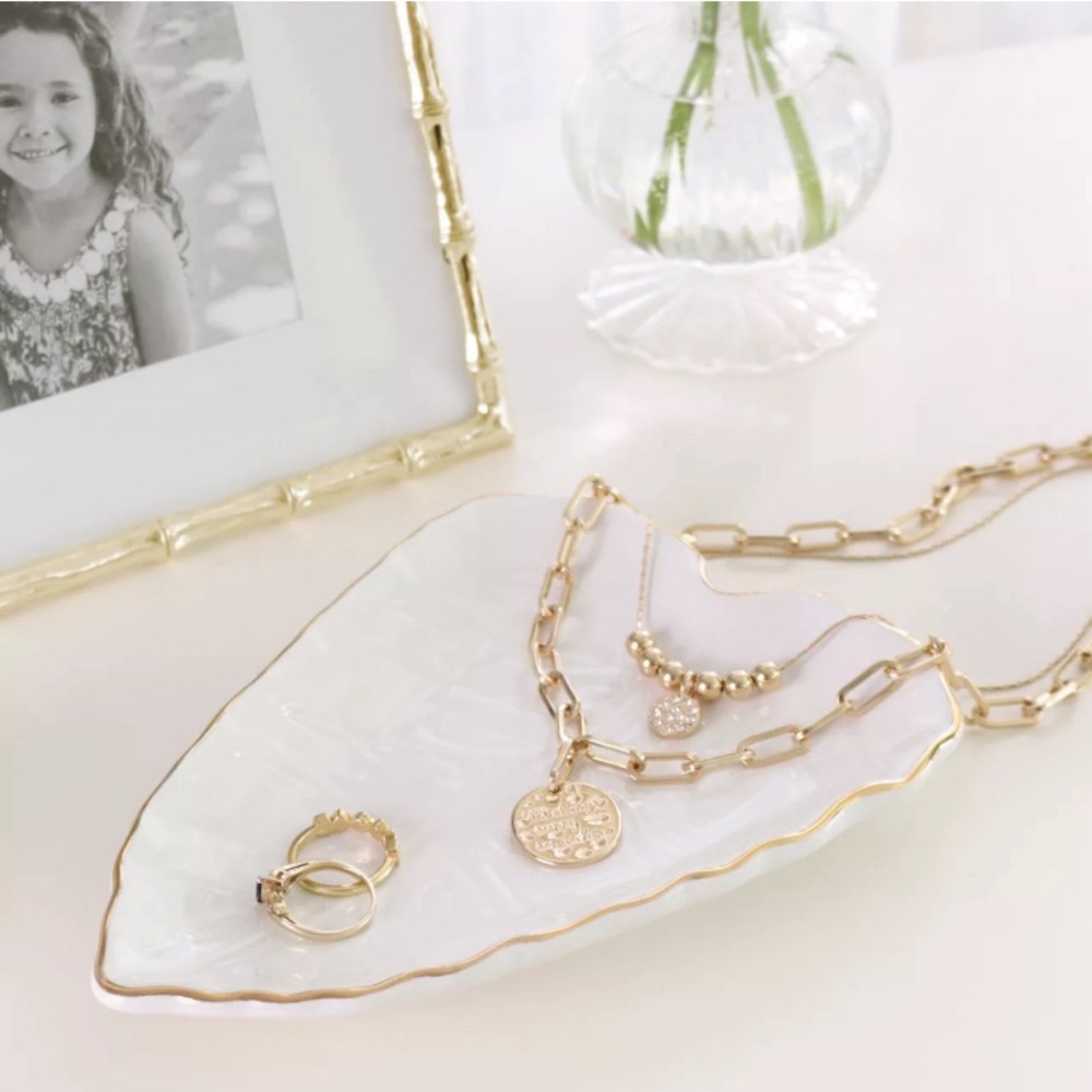 Lilly Pulitzer Porcelain Leaf Trinket Tray